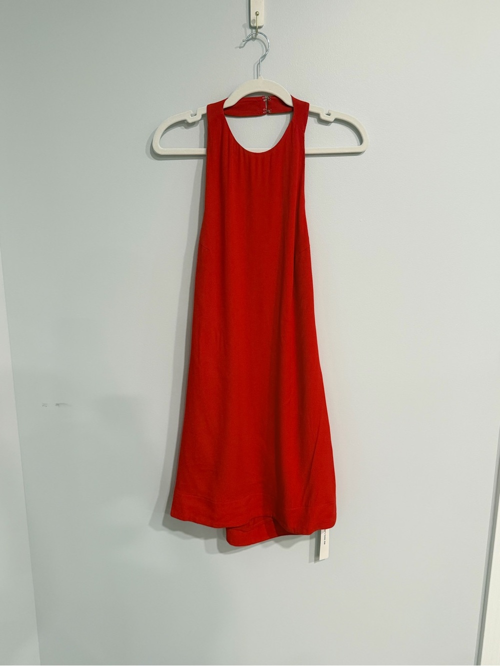 NWT Reformation Avielle Dress Lipstick Red Open Back Halter Mini